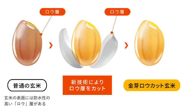 金芽「ロウカット」玄米の特徴