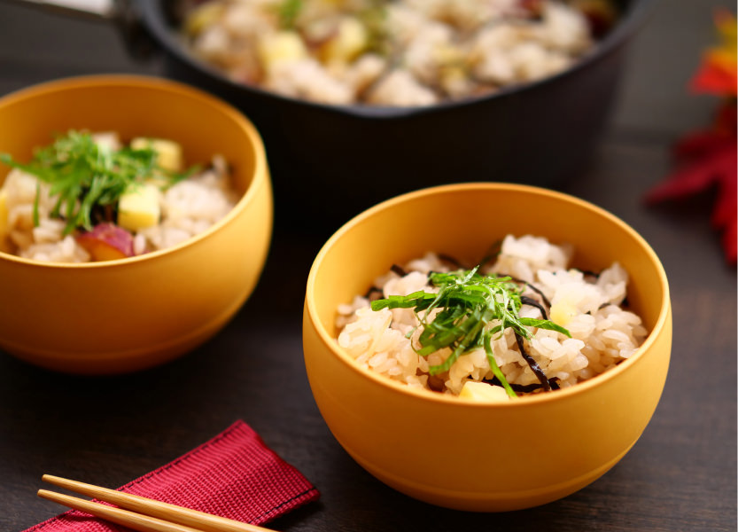 さつま芋とチーズの炊き込みご飯